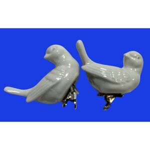 Porcelain Bird-Shaped Clip on Dove ornaments